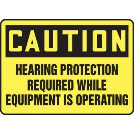 Accuform OSHA CAUTION SAFETY SIGN HEARING MPPE431XP MPPE431XP